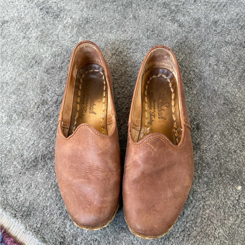 Sabah Brown Leather Men's Loafers size 41 (9.5)